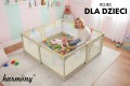 KOJEC DZIECIĘCY 140x140 cm PLAC ZABAW SUCHY BASEN + UCHWYTY I 50 PIŁEK BEŻOWY