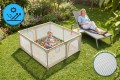 KOJEC DZIECIĘCY 140x140 cm PLAC ZABAW SUCHY BASEN + UCHWYTY I 50 PIŁEK BEŻOWY