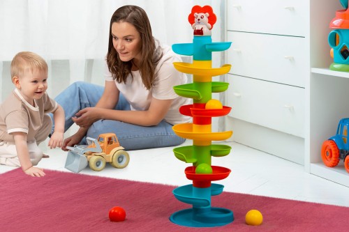 ZJEŻDŻALNIA WIEŻA DLA PIŁEK 7 POZIOMÓW MIŚ