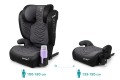 FOTELIK SAMOCHODOWY MODEL VINCENT SZARO-CZARNY PIKOWANY R129 100-150 CM ISOFIX + GRATIS