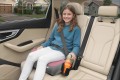 FOTELIK SAMOCHODOWY PODKŁADKA SIEDZISKO Z ISOFIX SZARO-RÓŻOWY R129 125-150 CM