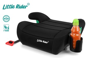 FOTELIK SAMOCHODOWY PODKŁADKA SIEDZISKO Z ISOFIX CZARNO-SZARY R129 125-150 CM