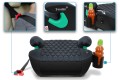 FOTELIK SAMOCHODOWY PODKŁADKA SIEDZISKO Z ISOFIX CZARNO-SZARY R129 125-150 CM