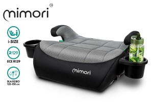 FOTELIK SAMOCHODOWY PODKŁADKA SIEDZISKO MIMORI CZARNO-SREBRNY ISOFIX R129 125-150 CM