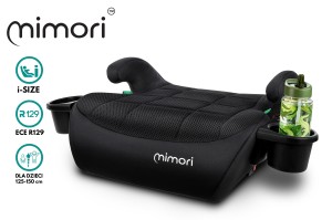 FOTELIK SAMOCHODOWY PODKŁADKA SIEDZISKO MIMORI CZARNY Z ISOFIX R129 125-150 CM