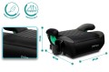 FOTELIK SAMOCHODOWY PODKŁADKA SIEDZISKO MIMORI CZARNO-SZARY ISOFIX R129 125-150 CM
