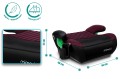 FOTELIK SAMOCHODOWY PODKŁADKA SIEDZISKO MIMORI CZARNO-BORDOWY R129 125-150 CM