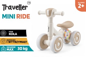 JEŹDZIK DZIECIĘCY 4-KOŁOWY 2+ MINI RIDE TRAVELLER BEŻOWY