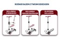 HULAJNOGA TRÓJKOŁOWA BALANSOWA Z SIEDZISKIEM BARIERKĄ I PCHACZEM MINI RIDER 5W1 RÓŻOWA