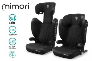 FOTELIK SAMOCHODOWY MIMORI CZARNY ISOFIX R129 100-150 CM iSIZE 