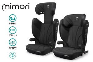 FOTELIK SAMOCHODOWY MIMORI CZARNO-SZARY ISOFIX R129 100-150 CM iSIZE