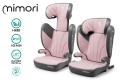FOTELIK SAMOCHODOWY MIMORI SZARO-RÓŻOWY ISOFIX R129 100-150 CM iSIZE