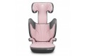 FOTELIK SAMOCHODOWY MIMORI SZARO-RÓŻOWY ISOFIX R129 100-150 CM iSIZE