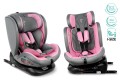 FOTELIK SAMOCHODOWY OBROTOWY ALEXANDER 360° SZARO-RÓŻOWY 40-150 CM i-Size R129 + ISOFIX
