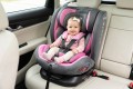 FOTELIK SAMOCHODOWY OBROTOWY ALEXANDER 360° SZARO-RÓŻOWY 40-150 CM i-Size R129 + ISOFIX