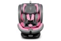 FOTELIK SAMOCHODOWY OBROTOWY ALEXANDER 360° SZARO-RÓŻOWY 40-150 CM i-Size R129 + ISOFIX