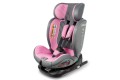 FOTELIK SAMOCHODOWY OBROTOWY ALEXANDER 360° SZARO-RÓŻOWY 40-150 CM i-Size R129 + ISOFIX