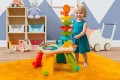 STOLIK INTERAKTYWNY 2W1 PANEL EDUKACYJNY + WIEŻA ZJEŻDŻALNIA DLA PIŁEK