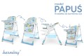 DZIECIĘCE KRZESEŁKO DO KARMIENIA PAPUŚ POCHYLNE 5W1 NIEBIESKIE