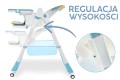 DZIECIĘCE KRZESEŁKO DO KARMIENIA PAPUŚ POCHYLNE 5W1 NIEBIESKIE