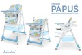 DZIECIĘCE KRZESEŁKO DO KARMIENIA PAPUŚ POCHYLNE 5W1 NIEBIESKIE