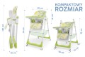 DZIECIĘCE KRZESEŁKO DO KARMIENIA PAPUŚ POCHYLNE 5W1 OLIWKOWE