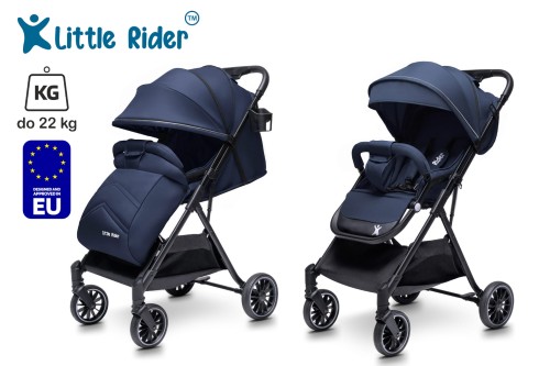 WÓZEK DZIECIĘCY SPACERÓWKA LITTLE RIDER ZEFIR GRANATOWY