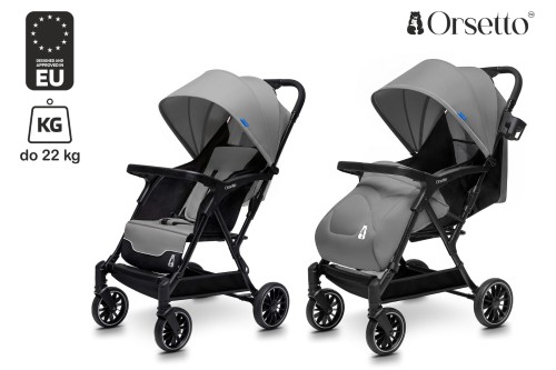 WÓZEK DZIECIĘCY SPACERÓWKA ORSETTO LUNA SZARY