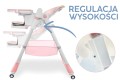 DZIECIĘCE KRZESEŁKO DO KARMIENIA PAPUŚ POCHYLNE 5W1 RÓŻOWE