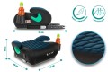 FOTELIK SAMOCHODOWY PODKŁADKA SIEDZISKO Z ISOFIX CZARNO-MORSKI R129 125-150 CM