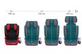 FOTELIK SAMOCHODOWY MODEL MARCO CZARNO-CZERWONY PIKOWANY R129 100-150 CM ISOFIX + GRATIS