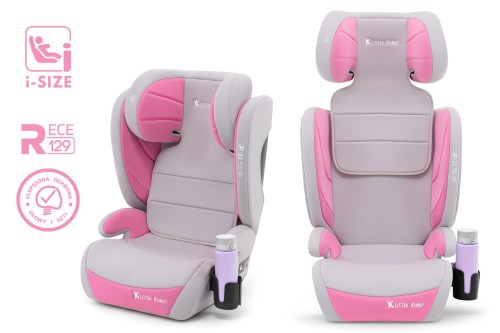 FOTELIK SAMOCHODOWY MODEL BIANCA SZARO-RÓŻOWY R129 100-150 CM