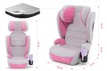 FOTELIK SAMOCHODOWY MODEL BIANCA SZARO-RÓŻOWY R129 100-150 CM