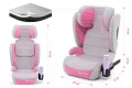 FOTELIK SAMOCHODOWY MODEL BIANCA SZARO-RÓŻOWY R129 100-150 CM ISOFIX + GRATIS