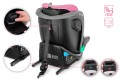 FOTELIK SAMOCHODOWY OBROTOWY LEONARDO 360° RÓŻOWO-SZARY 40-150 CM i-Size R129 + ISOFIX