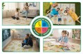 MATA PIANKOWA EDUKACYJNA SKŁADANA DLA DZIECI DUŻA ZWIERZĄTKA 180x200