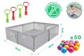 KOJEC DZIECIĘCY 150x180 cm PLAC ZABAW SUCHY BASEN + UCHWYTY I 50 PIŁEK