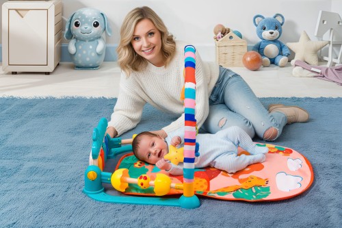 MATA EDUKACYJNA INTERAKTYWNA ZIELONY DOMEK + PIANINKO