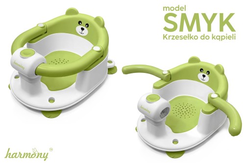 STABILNE SIEDZISKO DO KĄPIELI DLA NIEMOWLĄT HARMONY ZIELONY