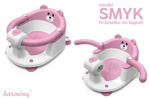 STABILNE SIEDZISKO DO KĄPIELI DLA NIEMOWLĄT HARMONY RÓŻOWE