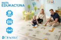 MATA PIANKOWA EDUKACYJNA SKŁADANA DLA DZIECI SŁONIE ŻYRAFY 180x200 CM