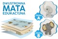 MATA PIANKOWA EDUKACYJNA SKŁADANA DLA DZIECI SŁONIE ŻYRAFY 180x200 CM