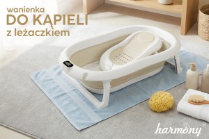 WANIENKA DZIECIĘCA Z TERMOMETREM HARMONY BEŻOWA + LEŻACZEK