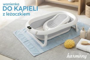WANIENKA DZIECIĘCA Z TERMOMETREM HARMONY SZARA + LEŻACZEK