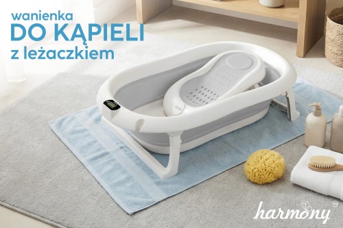 WANIENKA DZIECIĘCA Z TERMOMETREM HARMONY SZARA + LEŻACZEK
