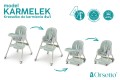 DZIECIĘCE KRZESEŁKO DO KARMIENIA KARMELEK 4W1 ZIELONE