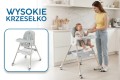 DZIECIĘCE KRZESEŁKO DO KARMIENIA KARMELEK 4W1 SZARE