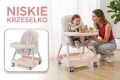 DZIECIĘCE KRZESEŁKO DO KARMIENIA KARMELEK 4W1 RÓŻOWE