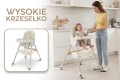 DZIECIĘCE KRZESEŁKO DO KARMIENIA KARMELEK 4W1 BEŻOWE