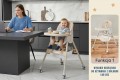 DZIECIĘCE KRZESEŁKO DO KARMIENIA CYNAMONEK 4W1 BEŻOWE